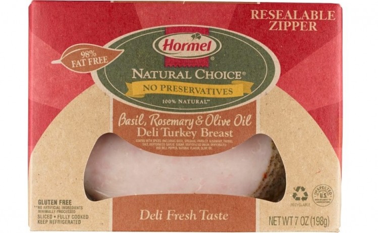 A slight reduction in the size of its Natural Choice deli meat packaging enabled Hormel Foods to reduce material use by 800,000 pounds.