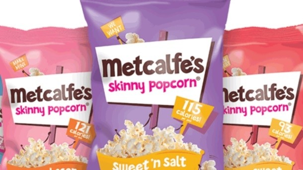 Snyder's-Lance is purportedly planning to introduce Metcalfe's Skinny popcorn to the US market, but Amplify is seeking to get the launch halted. Pic: Metcalfe's