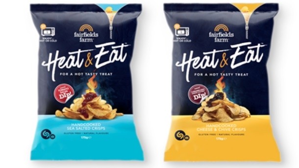 Fairfields Farm has developed a new concept in snacks: microwavable crisps, designed to produce hot crisps as if they had been hand-cooked at home. Pic: Fairfields Farm