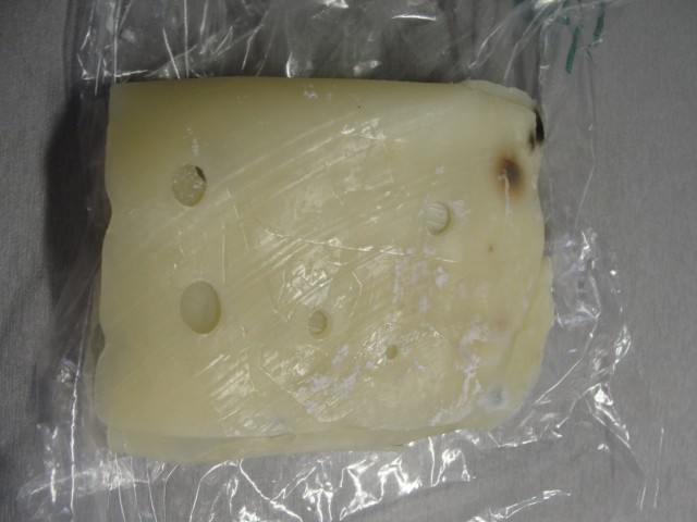 Mortadella cheese which the firm claim is 3 weeks old