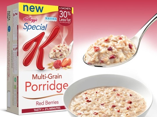 Kellogg compared its Special K Red Berry multigrain porridge to other market-leading porridges
