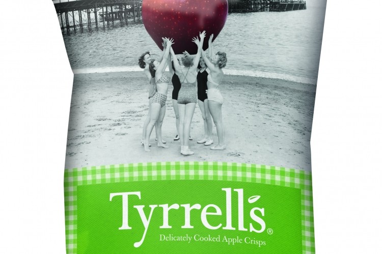 Tyrrells' new apple crisp line is not being positioned as a 'healthy snack', but rather a premium tasty one