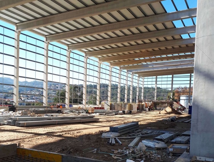 The construction phase of the warehouse. Picture: Consoveyo.