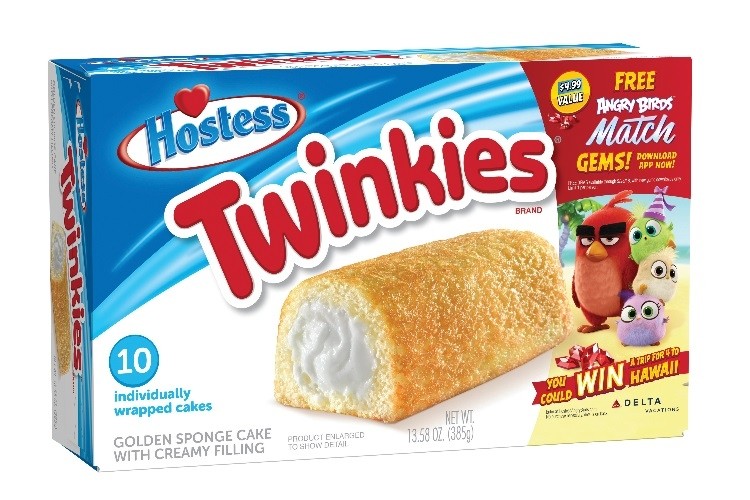 Hostess Twinkies are one of the products taking part in the collaborative gaming and sweepstakes campaign with Angry Birds.