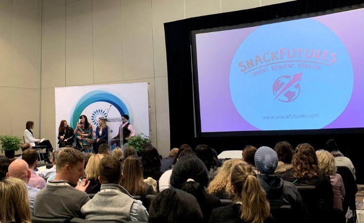 'We wouldn’t be here if we hadn’t listened to consumers,' - Brigette Wolf, lead of Mondelēz's innovation venture SnackFutures, (second from the left) at Expo West.