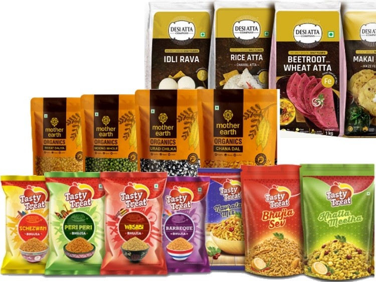 Desi Atta, Mother Earth and Tasty Treat are some of the popular Indian brands to be marketed in the UAE. Pic: FCL
