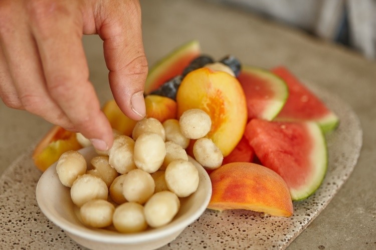 Macadamias are packed with fibre, heart-healthy fats, protein, vitamins and minerals, making them good for both body and mind. Pic: Australian macadamia industry