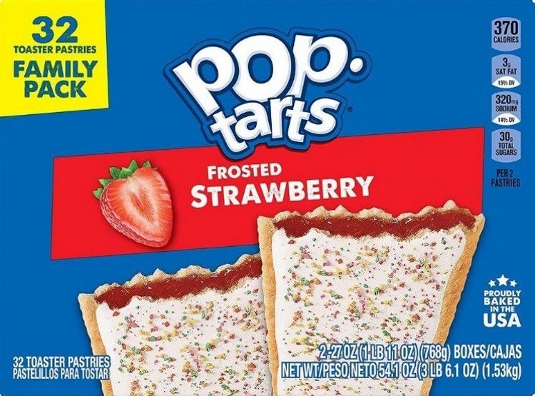 An Illinois plaintiff has fingered Kellogg's Frosted Strawberry Pop-Tarts for its 'non-strawberry-ness'. Pic: Kellogg's