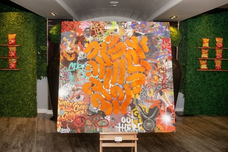 One of the original 'Cheetle' artworks by Lefty Out There that commanded a $2,500 price tag during Art Basel in Miami Beach. Pic: PepsiCo Frito-Lay