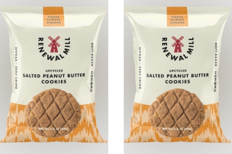 Renewal Mill's Vegan Salted Peanut Butter Cookies made with upcycled ingredients. Pic: Renewal Mill