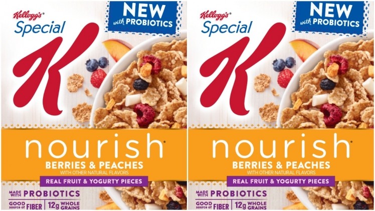 Kellogg said it's new cereal is the only leading brand to contain live and active probiotic cultures. Pic: Kellogg