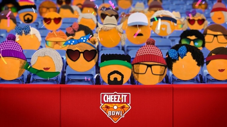 The marketing team at Kellogg's Cheez-It is not allowing the pandemic to dampen team pride at this year's Cheez-It Bowl. Pic: Kellogg Company