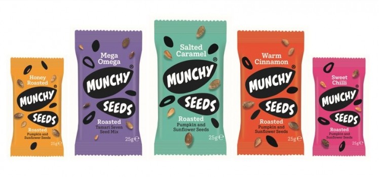 Munchy Seeds redesigned packaging. Photo: Munchy Seeds.