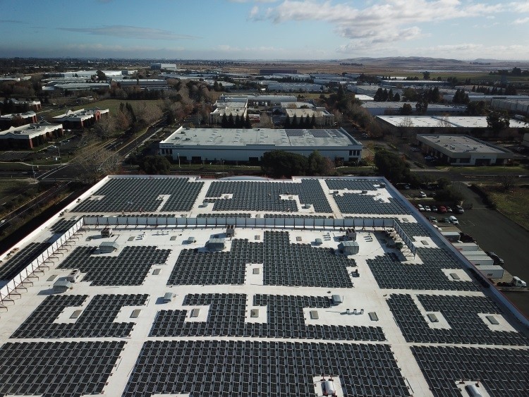 Guittard's solar system comprises almost 3,000 panels, which is estimated to save 1,217 metric tons of carbon emissions per year, the equivalent to removing 263 cars from the road. Pic: Guittard