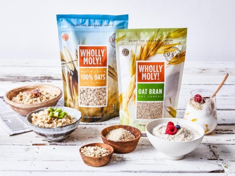 Wholly Moly’s existing range of products include 100% oats, oat bran, 5-grain, rice chips, oat bran drink and quinoa drink. ©Wholly Moly!