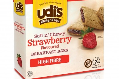 Udi's gluten-free strawberry flavoured breakfast bars