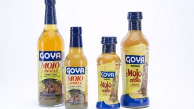 Goya is among the North American firms turning toward lightweight packaging (including these PET bottles from Amcor).