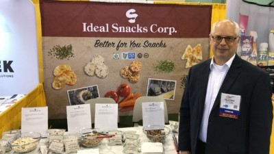Gunther Brinkman, Ideal Snacks' VP of contract manufacturing, at Snaxpo 2017.