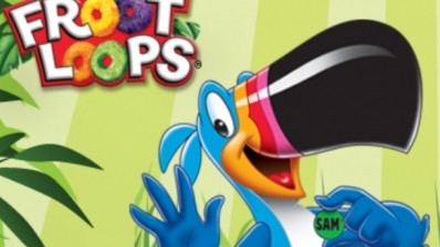 Sam, Kellogg's Froot Loops mascot, is no longer allowed to entice Chilean children to eat their cereal. Pic: Kellogg's