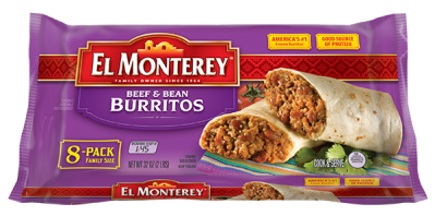 El Monterey burritos. Pic: Ruiz Food Products.