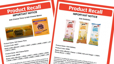 Aldi was among businesses affected by the Baketime product recall
