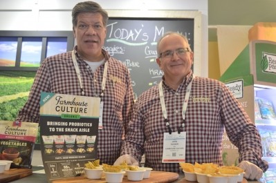 Farmhouse Culture CEO John Tucker (right), said probiotics is just a tip of the iceberg in snacks
