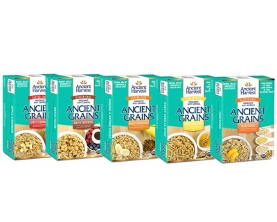 The ancient grain cereals are made with a blend of quinoa, millet, amaranth and gluten-free rolled oats
