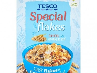 Tesco Special Flakes saw the biggest sugar rise since 2012 - up 35.8% to 16.3 g of sugar per 100 g serving
