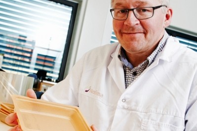 Director of research Morten Sivertsvik with eco-friendly packaging made of chitosan from shrimp shell. Photo: Steinar Engelsen