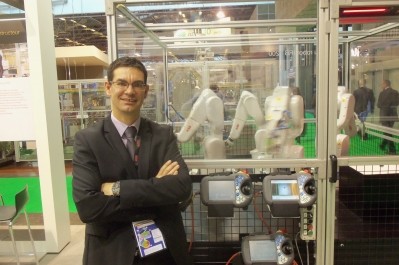 Guillaume Pradels in front of the IRB robots