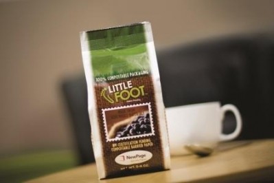 NewPage LittleFoot packaging laminate is fully compostable and suitable for food products.