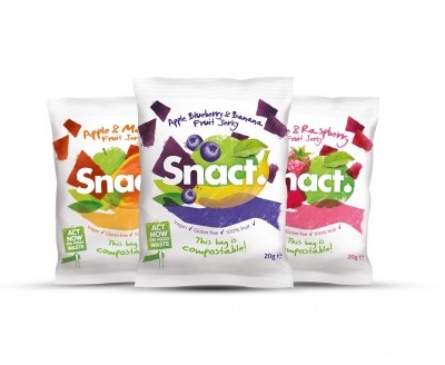 The new range snacks in compostable packaging. Picture credit: Snact