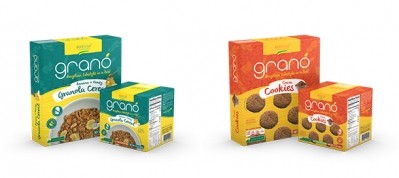 Grano granola and cookies are both available in two packaging formats