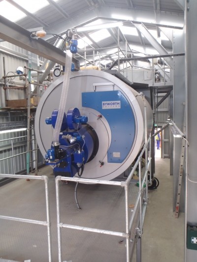 biomass steam boiler installation in F&B