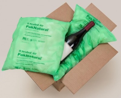 Sealed Air PakNatural Biodegradable Cushion Bags made from Cardia’s proprietary Compostable films, now patent protected in Europe