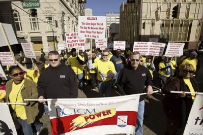 BCTGM workers and other Memphis residents held a rally on Martin Luther King day this month against Kellogg's lockout