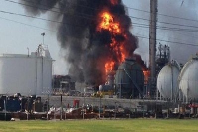 The factory explosion. Picture: PressAfrik