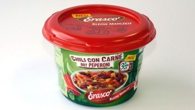 Erasco has launched its ready meals into new custom-molded tubs.