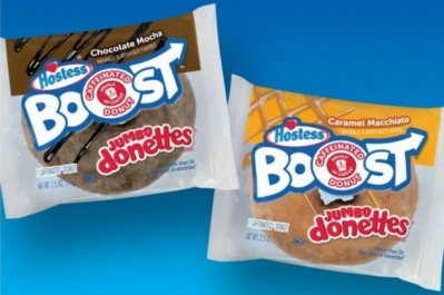 The jumbo Donettes are three times larger than the company’s original mini doughnuts (launched in the 1940s) and contain 300 calories. Pic: Hostess Brands