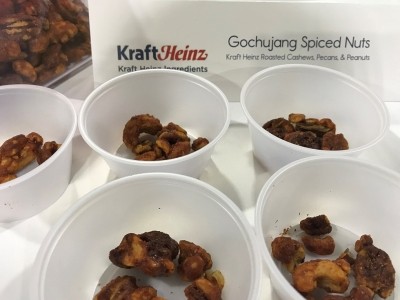 Kraft Heinz Ingredients showcased gochujang spiced nuts at Snaxpo.