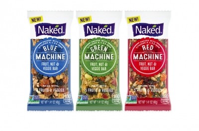 Naked has added fruit, nut and veggie snack bars to its product lineup. Pic: PepsiCo