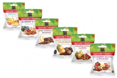 Nature's Heart's new range of snack put responsibly sourced ingredients front and forward. Pic: Nature's Heart