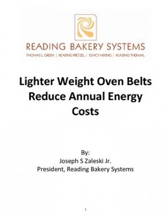 Lighter Weight Oven Belts Reduce Annual Energy Costs
