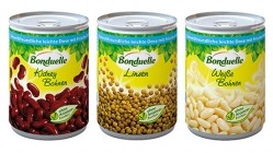 New Bonduelle veg cans feature a smoother surface and lighter weight.