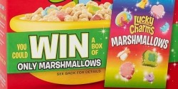 General Mills is giving away 10,000 boxes of limited edition Lucky Charms marshmallows to US consumers. Pic: General Mills  