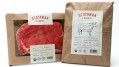 Packaging for Stockman and Dakota meats has an old-fashioned feel.