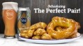 Oktoberfest beer brewed from artisanal soft pretzels